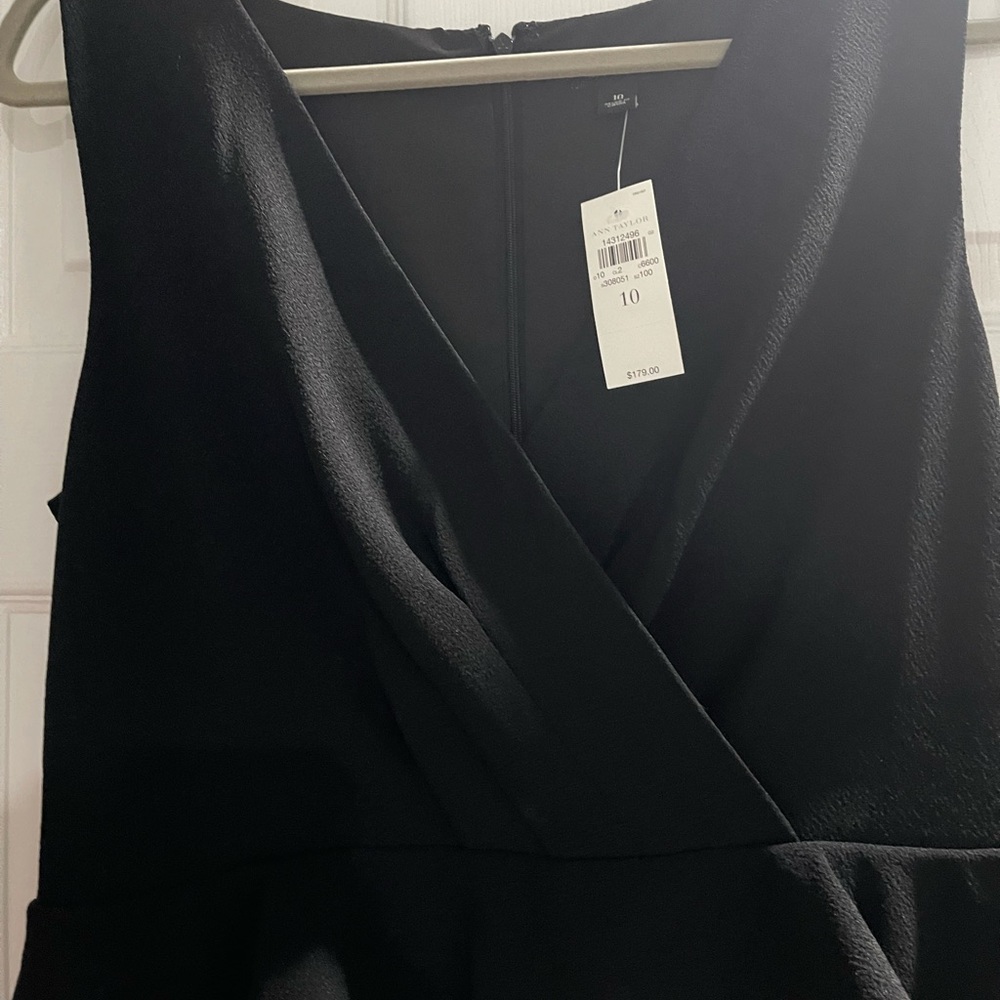 Two tone (black/white) knee length dress.